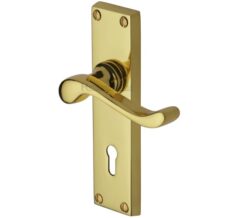 Heritage Brass Bedford Polished Brass Door Handles (sold in pairs)