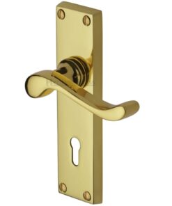 Heritage Brass Bedford Polished Brass Door Handles (sold in pairs)