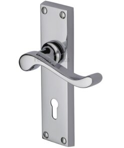 Heritage Brass Bedford Polished Chrome Door Handles (sold in pairs)