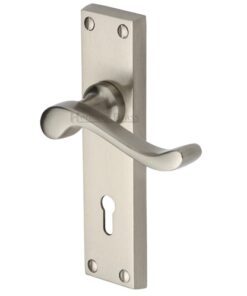 Heritage Brass Bedford Satin Nickel Door Handles(sold in pairs)