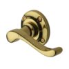 Heritage Brass Bedford Polished Brass Door Handles On Round Rose   (sold in pairs)