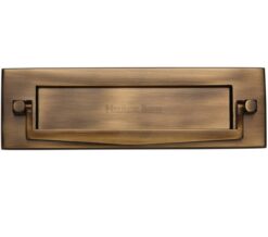Heritage Brass Postal Knocker Letter Plate (254mm x 79mm), Antique Brass
