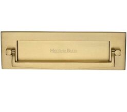 Heritage Brass Postal Knocker Letter Plate (254mm x 79mm), Satin Brass