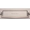 Heritage Brass Postal Knocker Letter Plate (254mm x 79mm), Satin Nickel