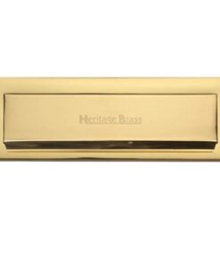 Heritage Brass Gravity Flap Letter Plate (280mm x 80mm), Polished Brass