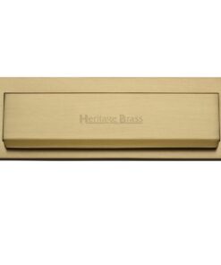 Heritage Brass Gravity Flap Letter Plate (280mm x 80mm), Satin Brass