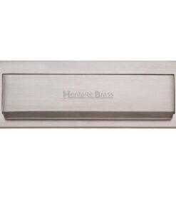 Heritage Brass Gravity Flap Letter Plate (280mm x 80mm), Satin Nickel