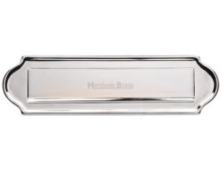 Heritage Brass Gravity Flap Letter Plate (280mm x 80mm), Polished Chrome