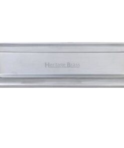 Heritage Brass Gravity Flap Letter Plate (280mm x 80mm), Satin Chrome