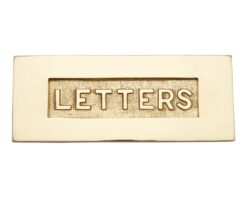 Heritage Brass Letters Embossed Letter Plate (254mm x 101mm), Polished Brass
