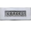Heritage Brass Letters Embossed Letter Plate (254mm x 101mm), Polished Chrome
