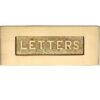 Heritage Brass Letters Embossed Letter Plate (254mm x 101mm), Satin Brass