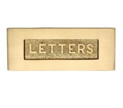 Heritage Brass Letters Embossed Letter Plate (254mm x 101mm), Satin Brass