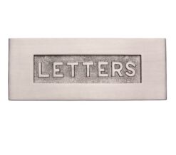 Heritage Brass Letters Embossed Letter Plate (254mm x 101mm), Satin Nickel