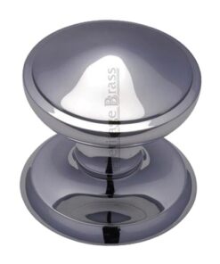 Heritage Brass Round Centre Door Knob, Polished Chrome
