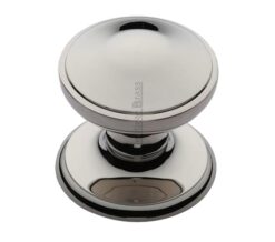 Heritage Brass Round Centre Door Knob, Polished Nickel
