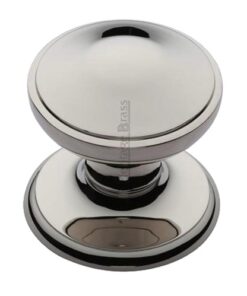Heritage Brass Round Centre Door Knob, Polished Nickel