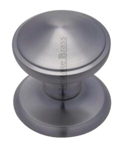 Heritage Brass Round Centre Door Knob, Satin Chrome