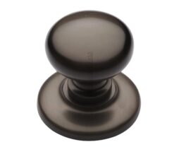 Heritage Brass Round Centre Door Knob, Matt Bronze