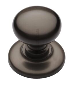 Heritage Brass Round Centre Door Knob, Matt Bronze