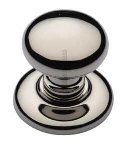Heritage Brass Round Centre Door Knob, Polished Nickel