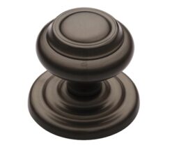 Heritage Brass Round Centre Door Knob, Matt Bronze