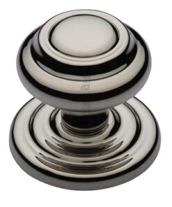 Heritage Brass Round Centre Door Knob, Polished Nickel