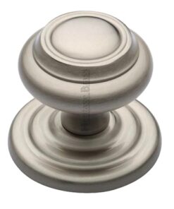 Heritage Brass Round Centre Door Knob, Satin Nickel