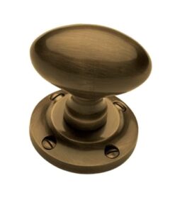Heritage Brass Suffolk Mortice Door Knobs, Antique Brass  (sold in pairs)