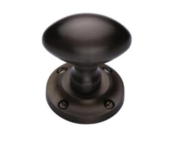 Heritage Brass Suffolk Mortice Door Knobs, Matt Bronze  (sold in pairs)
