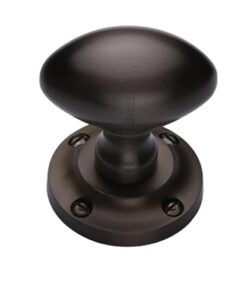 Heritage Brass Suffolk Mortice Door Knobs, Matt Bronze -   (sold in pairs)