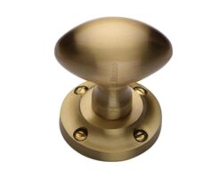 Heritage Brass Suffolk Mortice Door Knobs, Satin Brass  (sold in pairs)