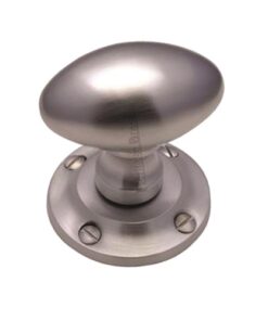 Heritage Brass Suffolk Mortice Door Knobs, Satin Chrome  (sold in pairs)