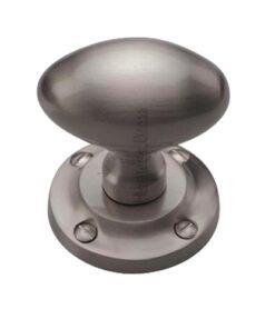 Heritage Brass Suffolk Mortice Door Knobs, Satin Nickel  (sold in pairs)