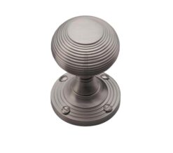 Heritage Brass Reeded Mortice Door Knobs, Satin Nickel  (sold in pairs)