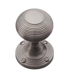 Heritage Brass Reeded Mortice Door Knobs, Satin Nickel  (sold in pairs)