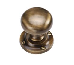 Heritage Brass Victoria Mortice Door Knobs, Antique Brass  (sold in pairs)