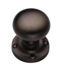 Heritage Brass Victoria Mortice Door Knobs, Matt Bronze  (sold in pairs)