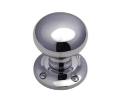 Heritage Brass Victoria Mortice Door Knobs, Polished Chrome  (sold in pairs)