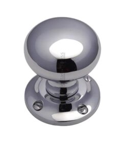 Heritage Brass Victoria Mortice Door Knobs, Polished Chrome  (sold in pairs)