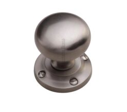 Heritage Brass Victoria Mortice Door Knobs, Satin Nickel  (sold in pairs)
