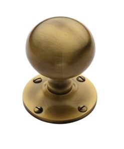Heritage Brass Westminster Mortice Door Knobs, Antique Brass  (sold in pairs)